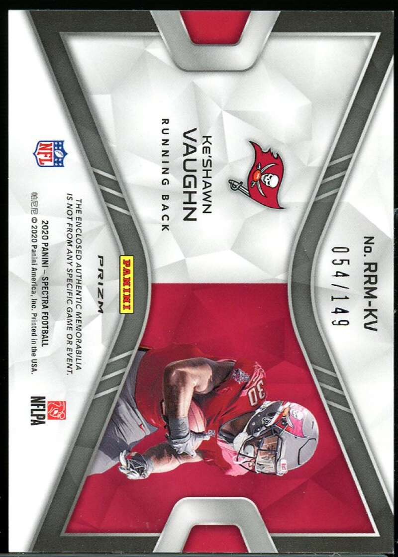 Ke'Shawn Vaughn Rookie Card 2020 Panini Spectra Rising Rookie Materials #rrm-kv Image 2