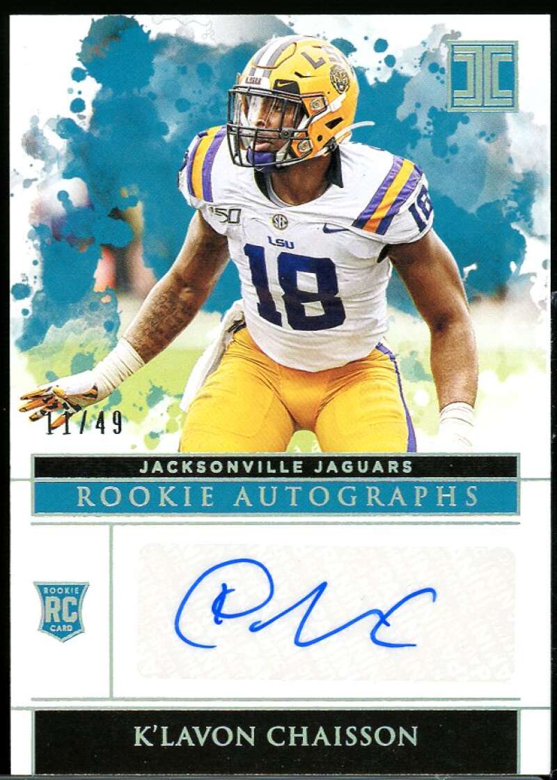 K'Lavon Chaisson Rookie 2020 Panini Impeccable Rookie Autographs Silver #149 Image 1