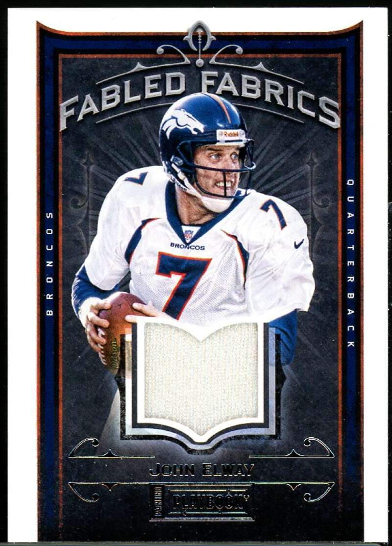 John Elway Card 2012 Panini Playbook Fabled Fabrics #21 /49 Image 1