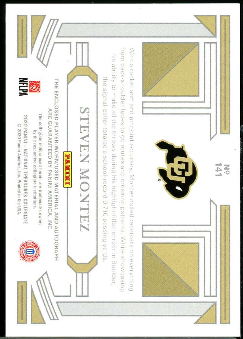 Steven Montez JSY AU Rookie 2020 Panini National Treasures Collegiate #141 /99 Image 2