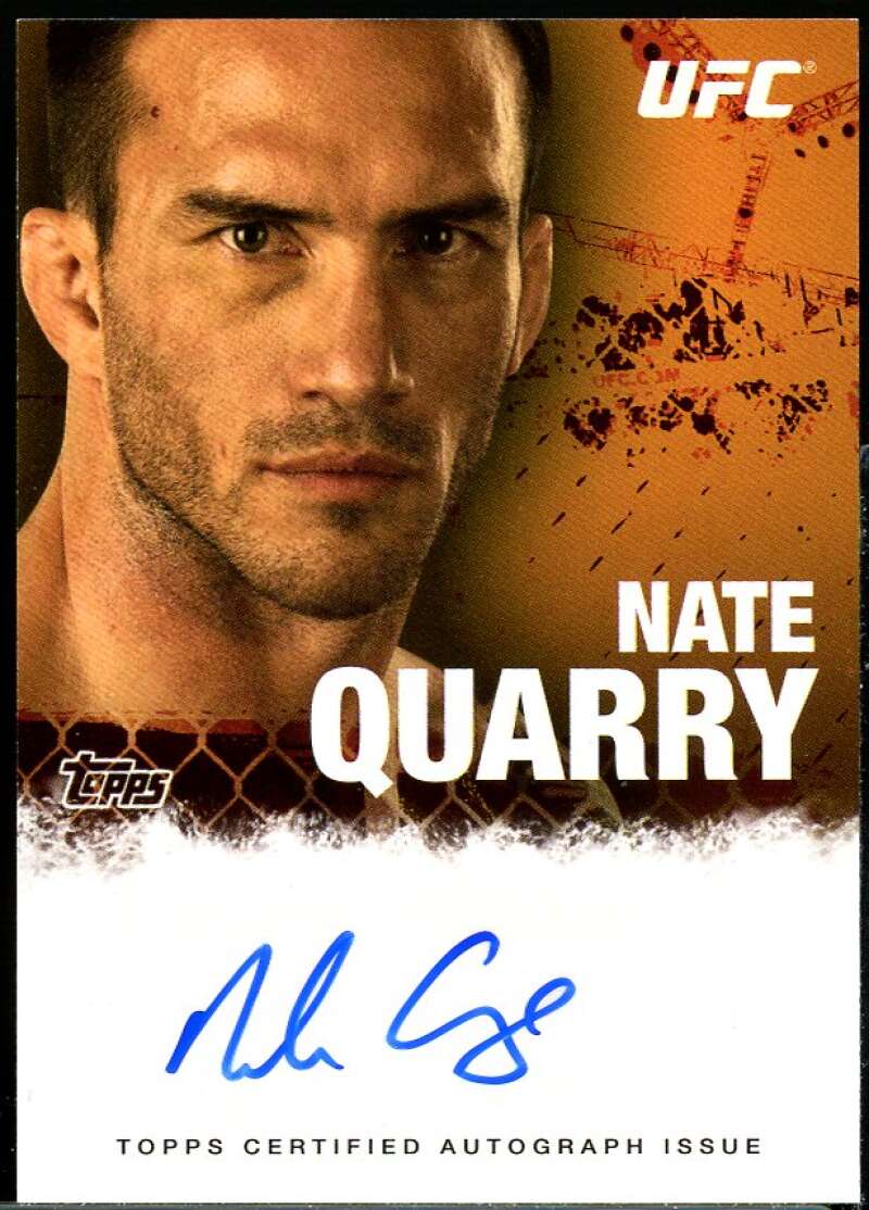 Nate Quarry Card 2010 Topps UFC Autographs #FANQ Image 1