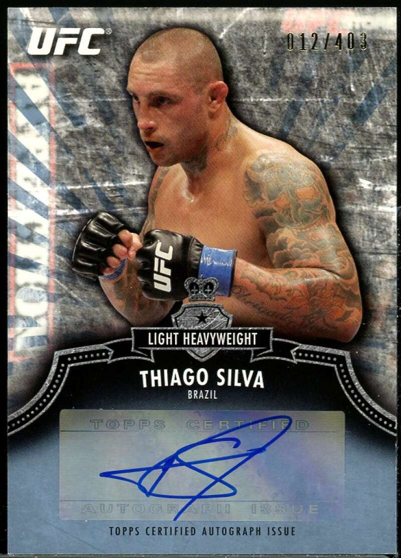 Thiago Silva Card 2012 Topps UFC Bloodlines Autographs #ATS /403 Image 1
