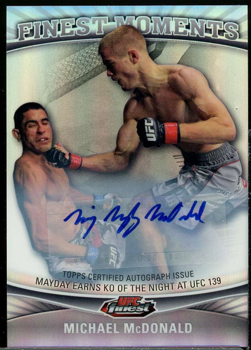 Michael McDonald Card 2012 Finest UFC Finest Moments Autographs #FMMM Image 1