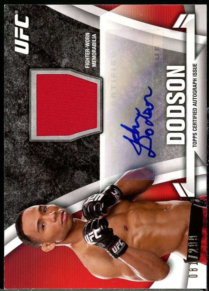 John Dodson Card 2013 Topps UFC Knockout Fighter Relics Autographs #KARJD /299 Image 1