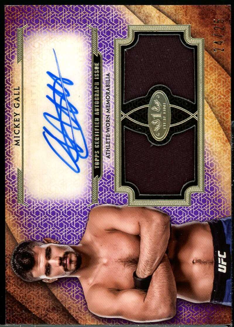Mickey Gall Card 2018 Topps UFC Knockout Tier One Auto Dual Relics Purple #ADRMG Image 1