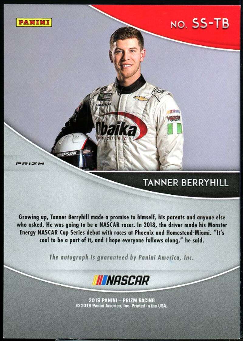 Tanner Berryhill Card 2019 Panini Prizm Scripted Signatures Prizms Camo #13 Image 2