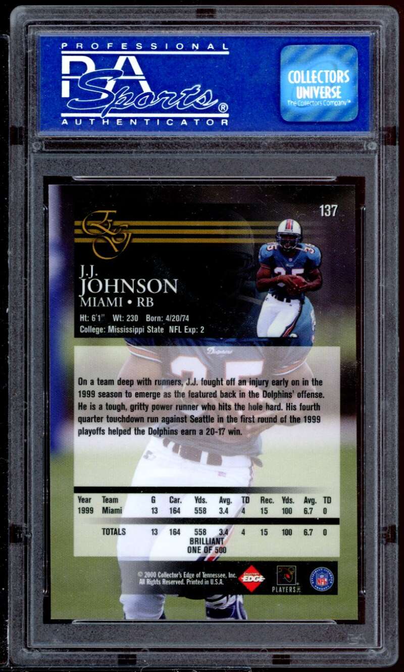 J.J. Johnson Rookie Card 2000 Coll. Edge Graded Brilliant #137 PSA 9 Image 2