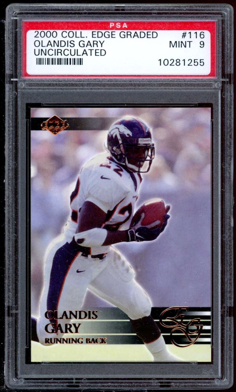 Olandis Gary Card 2000 Coll. Edge Graded Uncirculated #116 PSA 9 Image 1