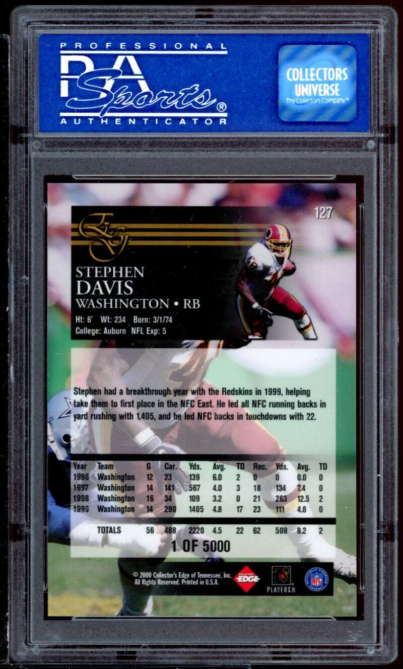 Stephen Davis Card 2000 Coll. Edge Graded Uncirculated #127 PSA 9 Image 2