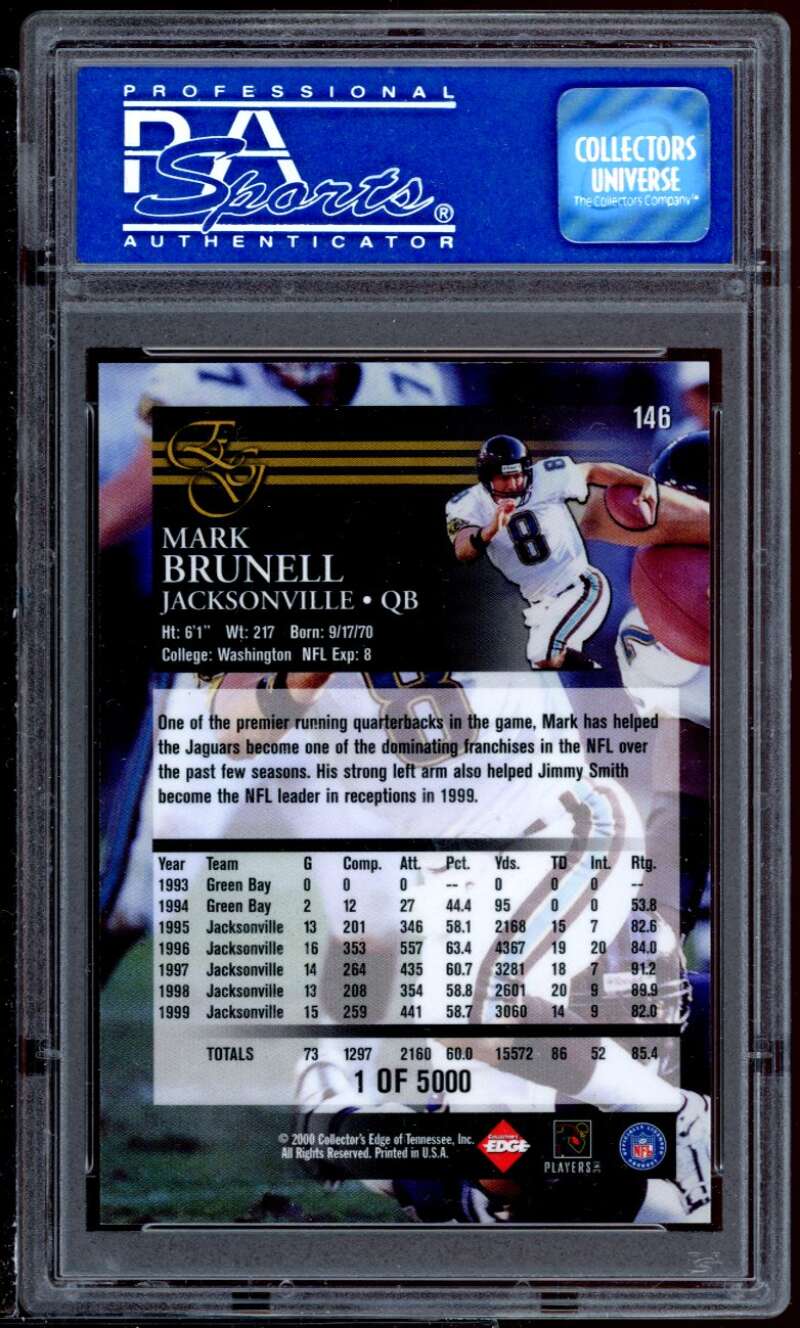 Mark Brunell Card 2000 Coll. Edge Graded Uncirculated #146 PSA 9 Image 2