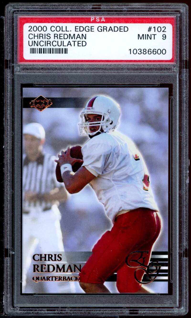 Chris Redman Rookie Card 2000 Coll. Edge Graded #102 PSA 9 Image 1