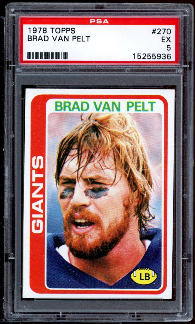 Brad Van Pelt Card 1978 Topps #270 PSA 5 Image 1