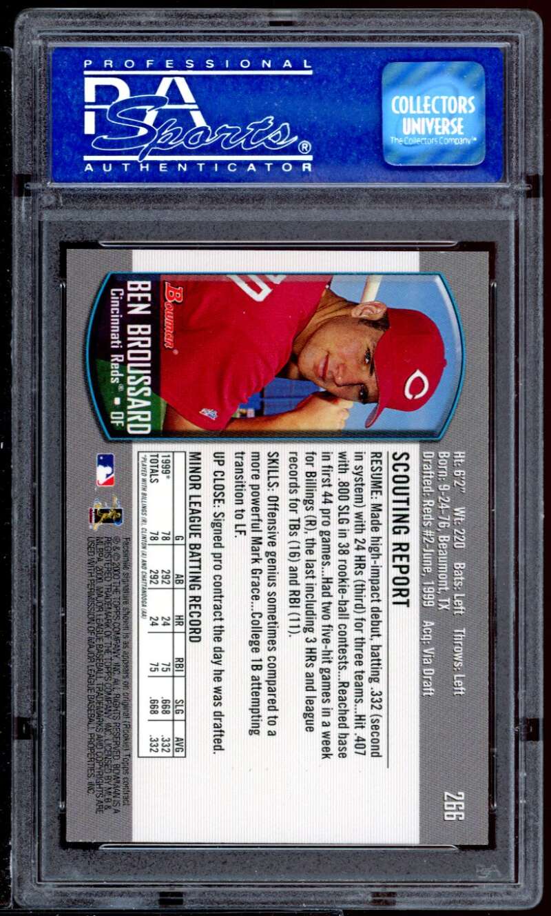 Ben Broussard Rookie Card 2000 Bowman #266 PSA 9 Image 2