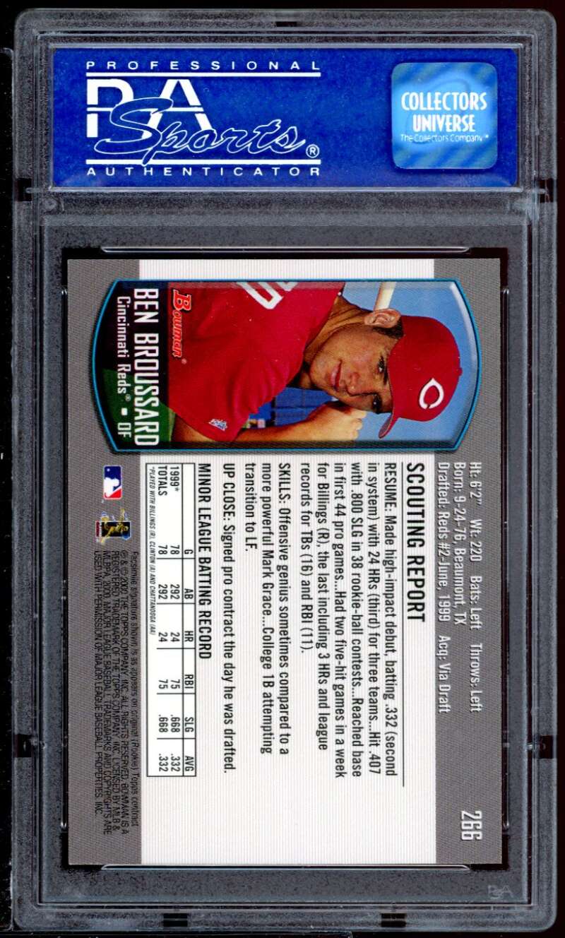 Ben Broussard Rookie Card 2000 Bowman #266 PSA 7 Image 2