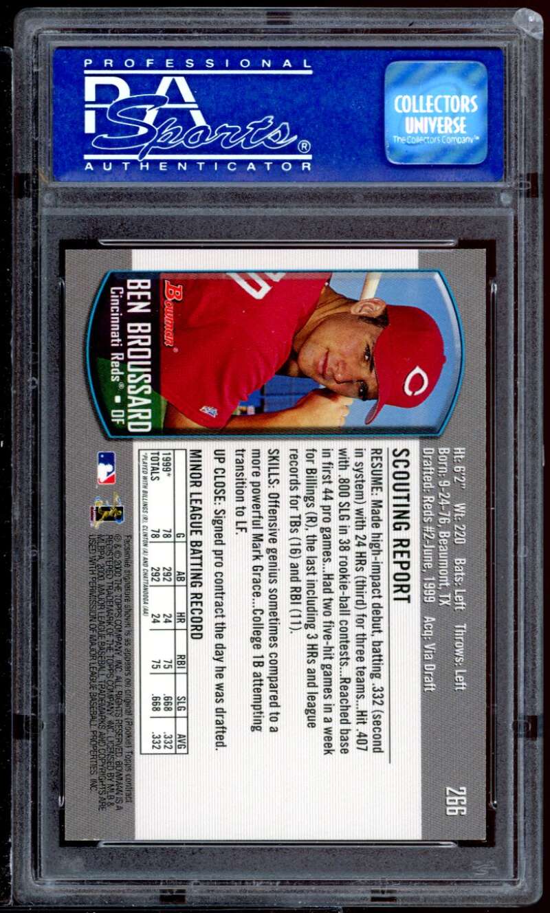 Ben Broussard Rookie Card 2000 Bowman #266 PSA 8 Image 2