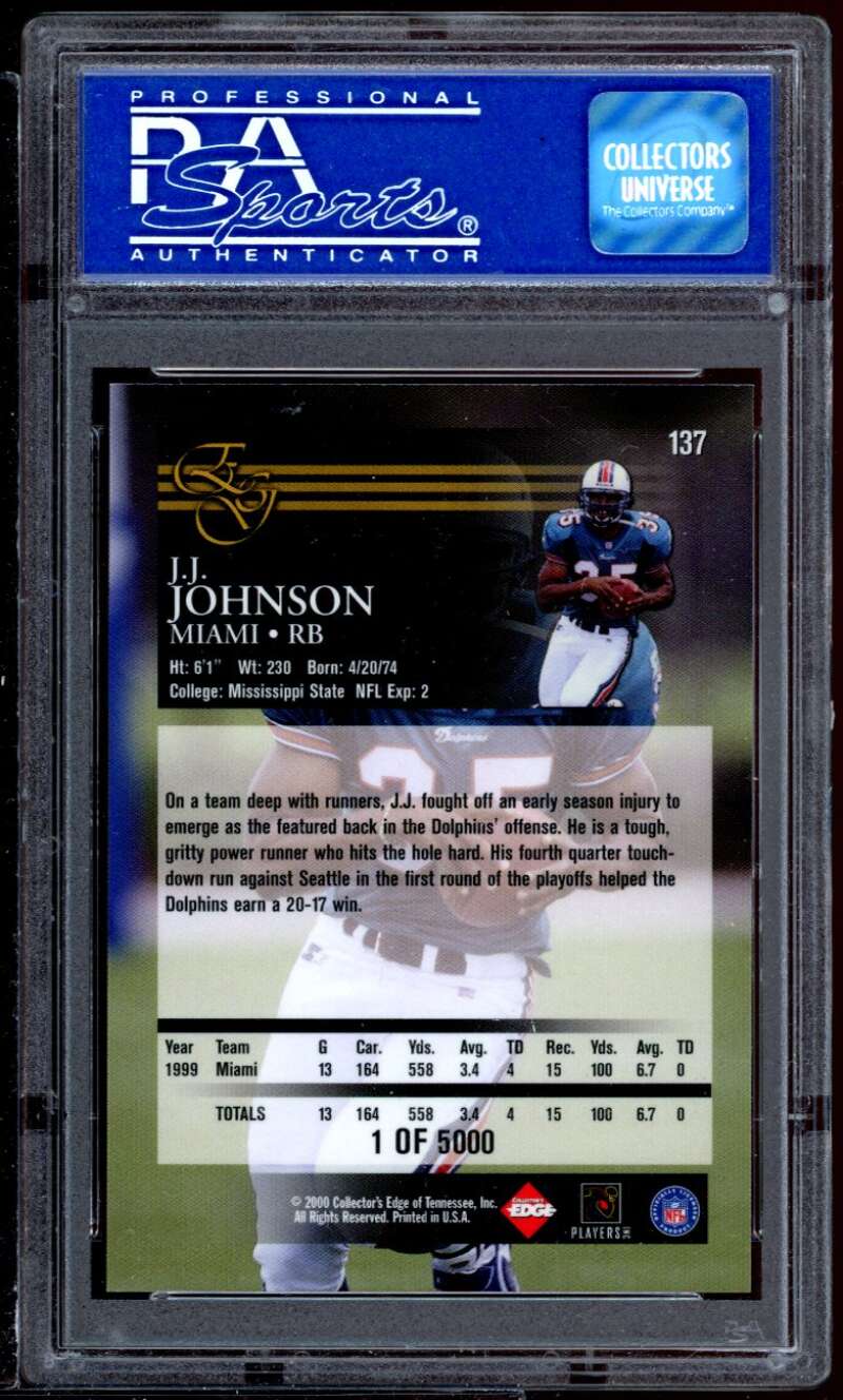 J.J. Johnson Rookie Card 2000 Coll. Edge Graded Uncirculated #137 PSA 9 Image 2