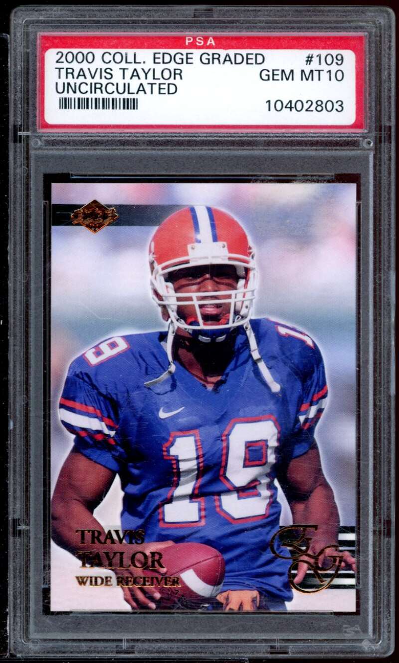 Travis Taylor Rookie Card 2000 Coll. Edge Graded Uncirculated #109 PSA 10 Image 1