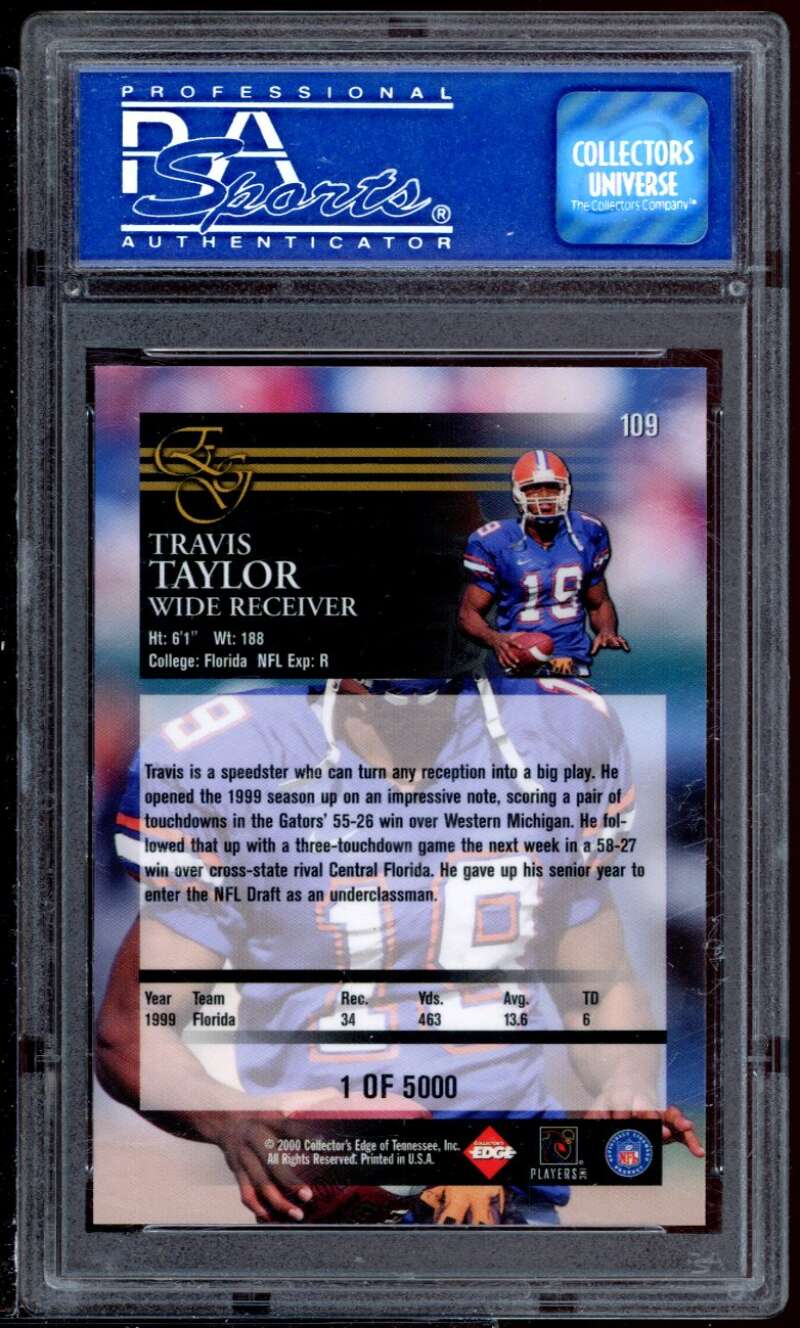 Travis Taylor Rookie Card 2000 Coll. Edge Graded Uncirculated #109 PSA 10 Image 2