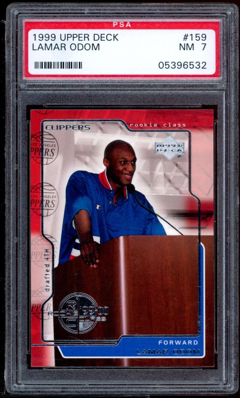 Lamar Odom Rookie Card 1999 Upper Deck #159 PSA 7 Image 1