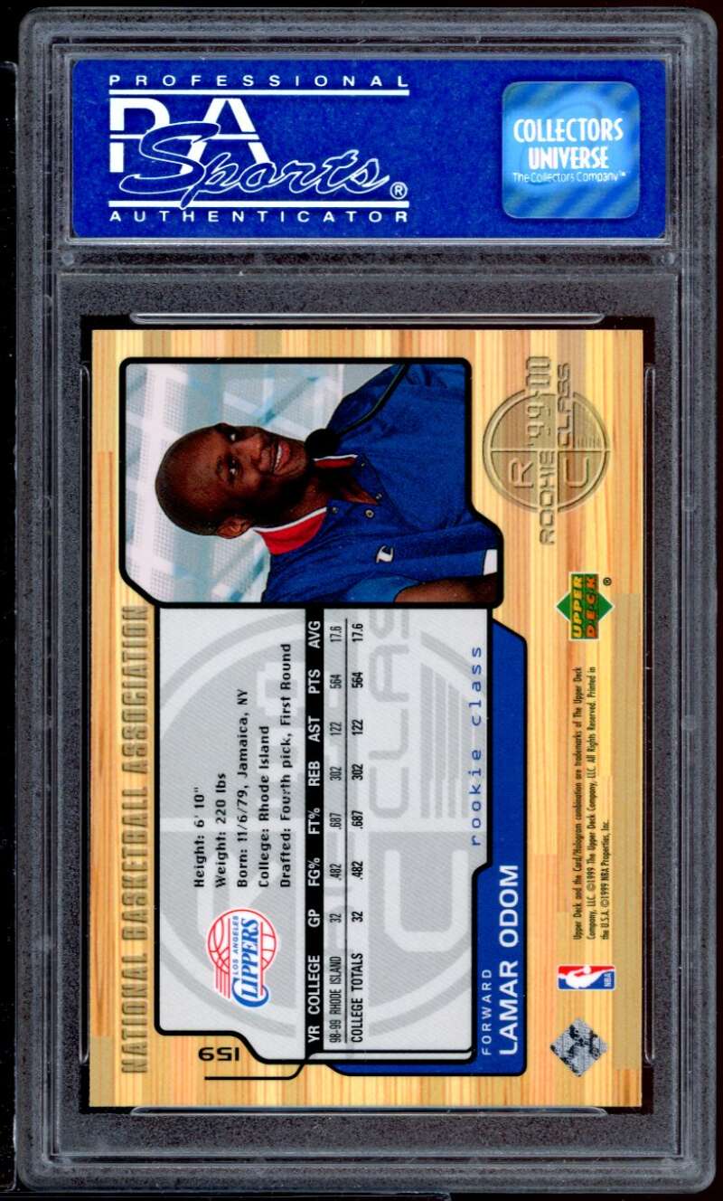 Lamar Odom Rookie Card 1999 Upper Deck #159 PSA 7 Image 2