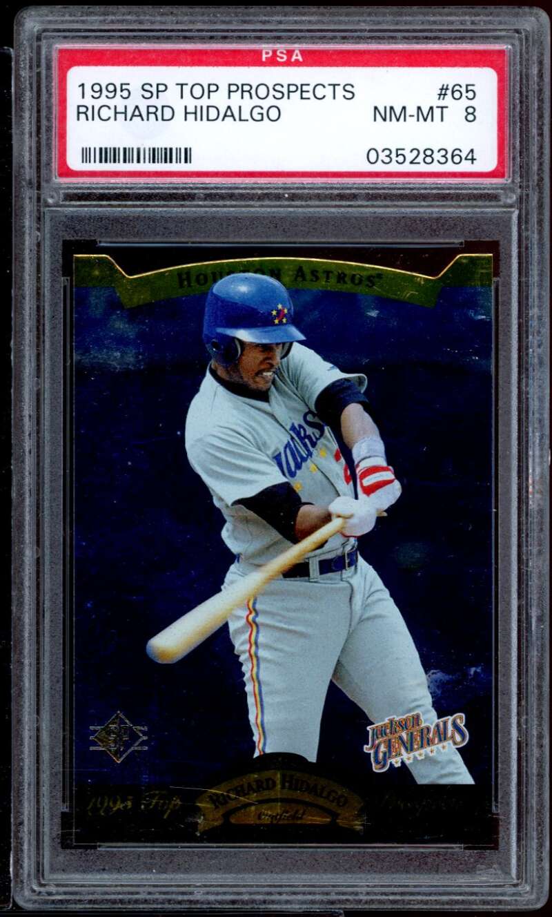 Richard Hidalgo Rookie Card 1995 Sp Top Prospects #65 PSA 8 Image 1