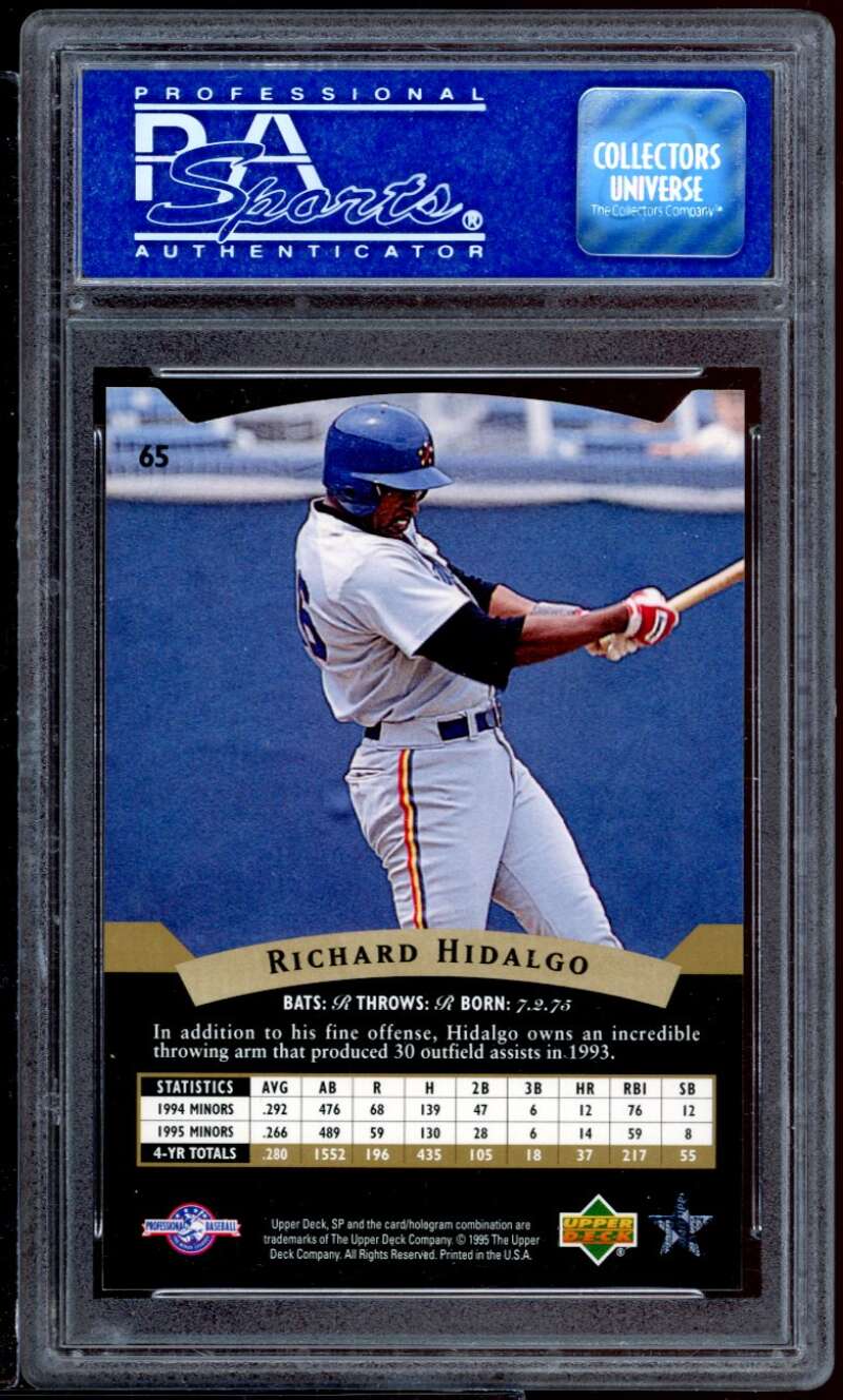 Richard Hidalgo Rookie Card 1995 Sp Top Prospects #65 PSA 8 Image 2