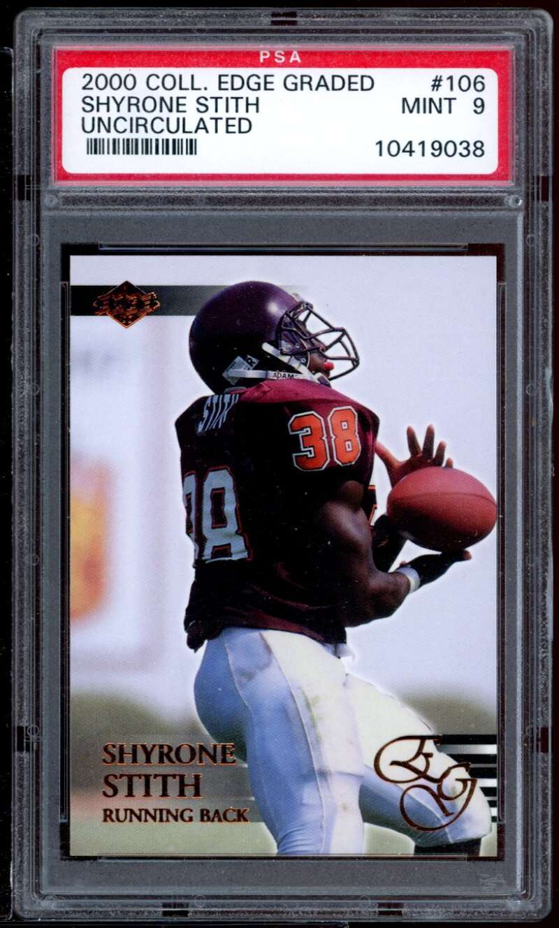 Shyrone Stith Rookie Card 2000 Coll. Edge Graded Uncirculated #106 PSA 9 Image 1