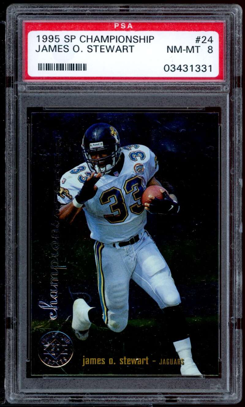 James O. Stewart Rookie Card 1995 Sp Championship #24 PSA 8 Image 1