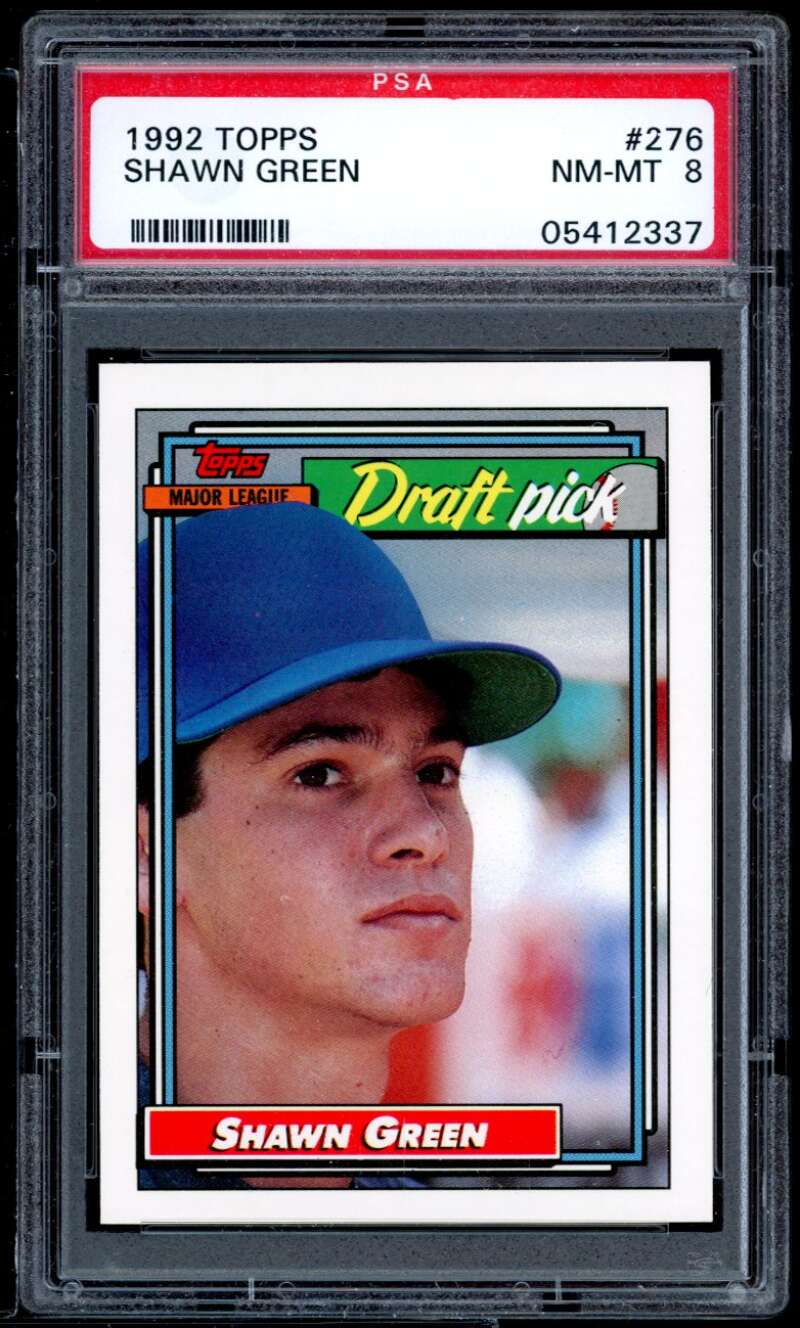 Shawn Green Rookie Card 1992 Topps #276 PSA 8 Image 1