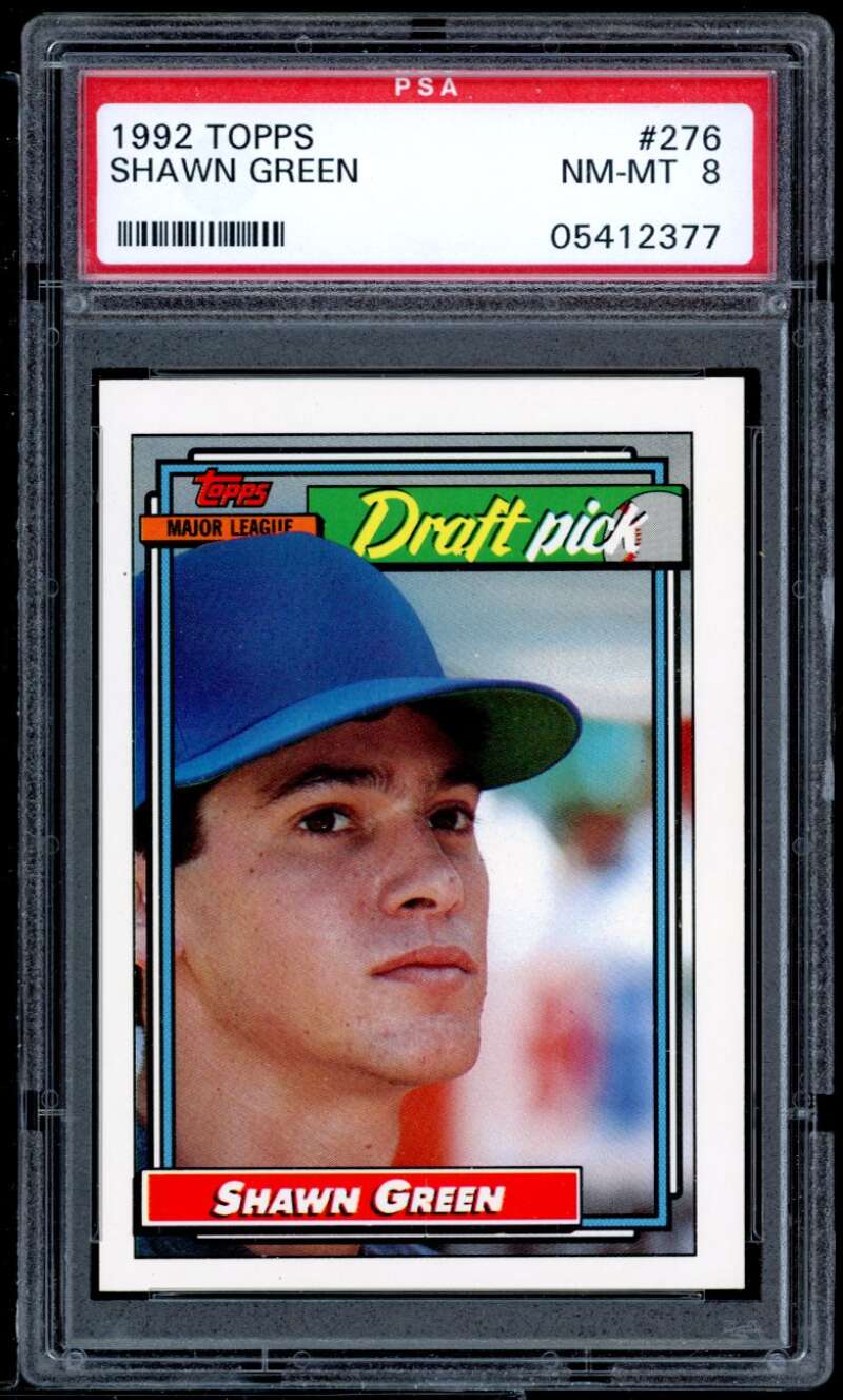 Shawn Green Rookie Card 1992 Topps #276 PSA 8 Image 1