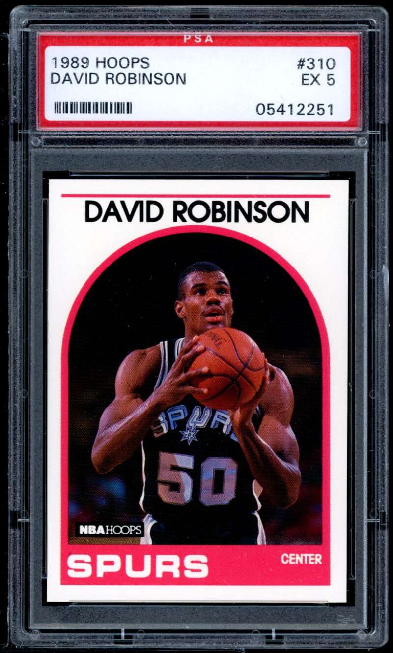 David Robinson Rookie Card 1989-90 Hoops #310 PSA 5 Image 1