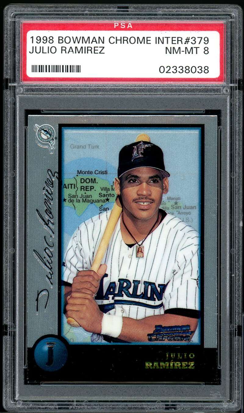 Julio Ramirez Rookie Card 1998 Bowman Chrome Inter #379 PSA 8 Image 1