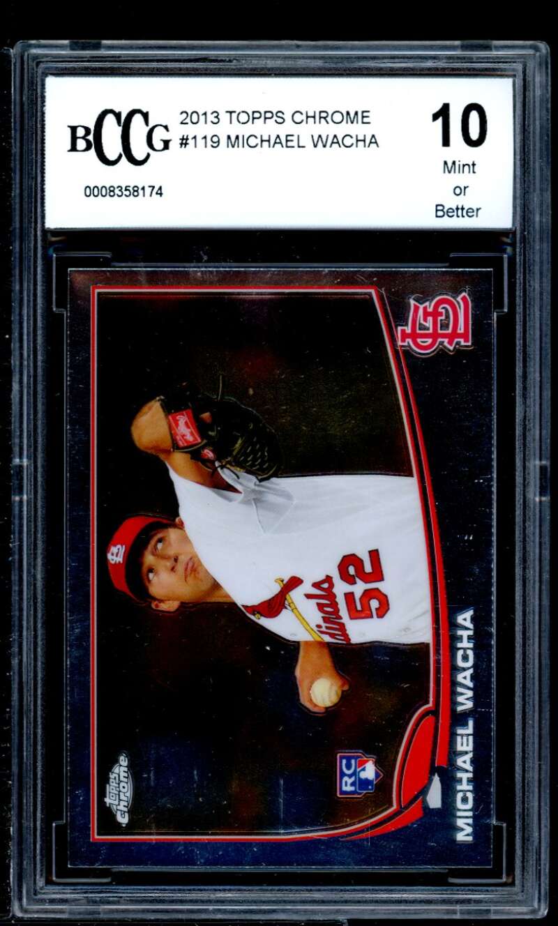 Michael Wacha Rookie Card 2013 Topps Chrome #119 BGS BCCG 10 Image 1