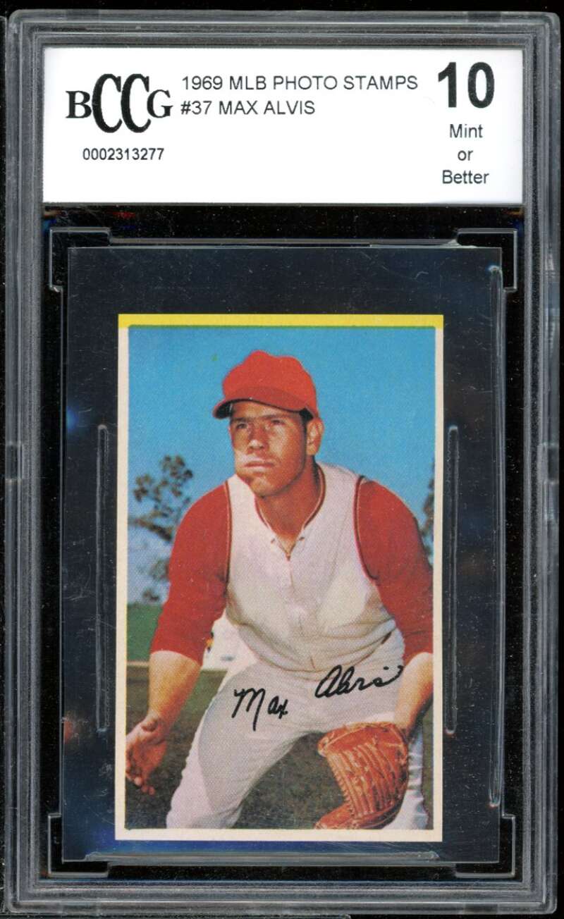 Max Alvis Card 1969 Mlb Photo Stamps #37 BGS BCCG 10 Image 1