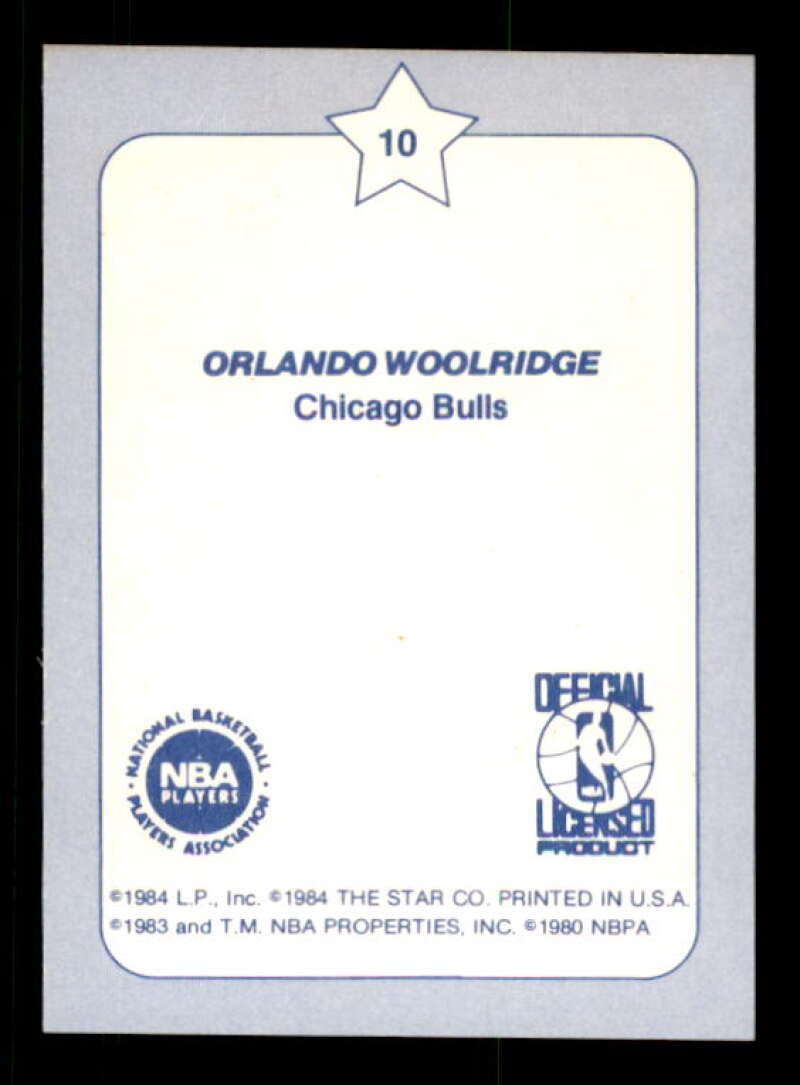 Orlando Woolridge Card 1984 Star Slam Dunk #10 Image 2