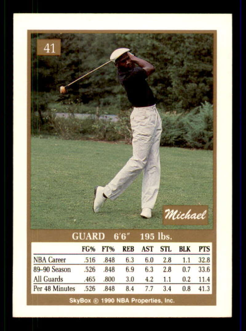 Michael Jordan Card 1990-91 SkyBox #41 Image 2