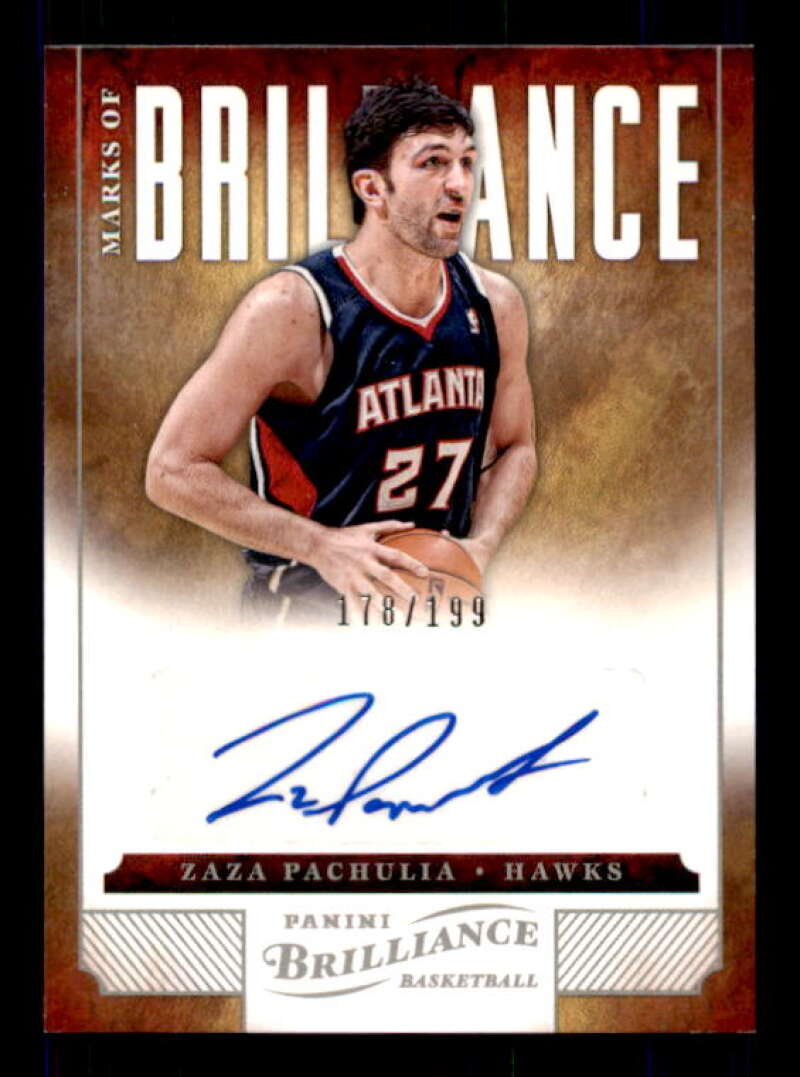 Zaza Pachulia Card 2012-13 Panini Brilliance Marks of Brilliance #84 /199 Image 1