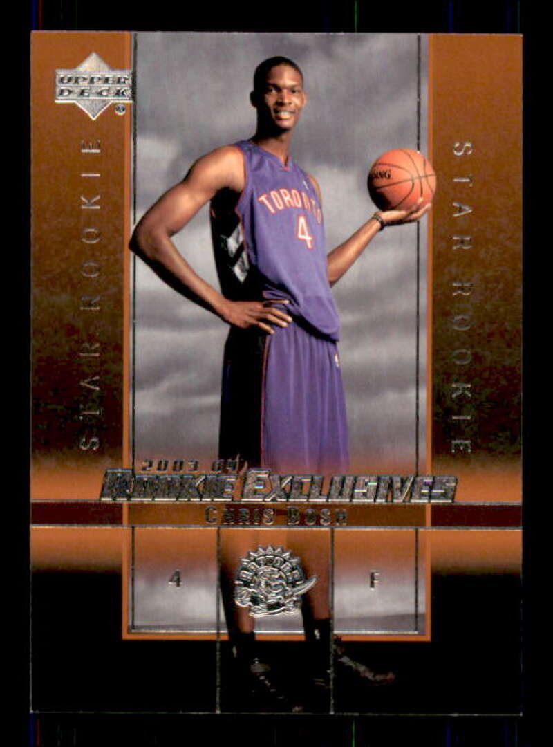 Chris Bosh Rookie Card 2003-04 Upper Deck Rookie Exclusives #4 Image 1