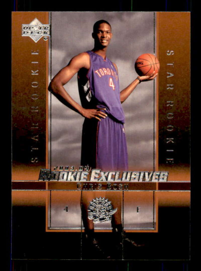 Chris Bosh Rookie Card 2003-04 Upper Deck Rookie Exclusives #4 Image 1