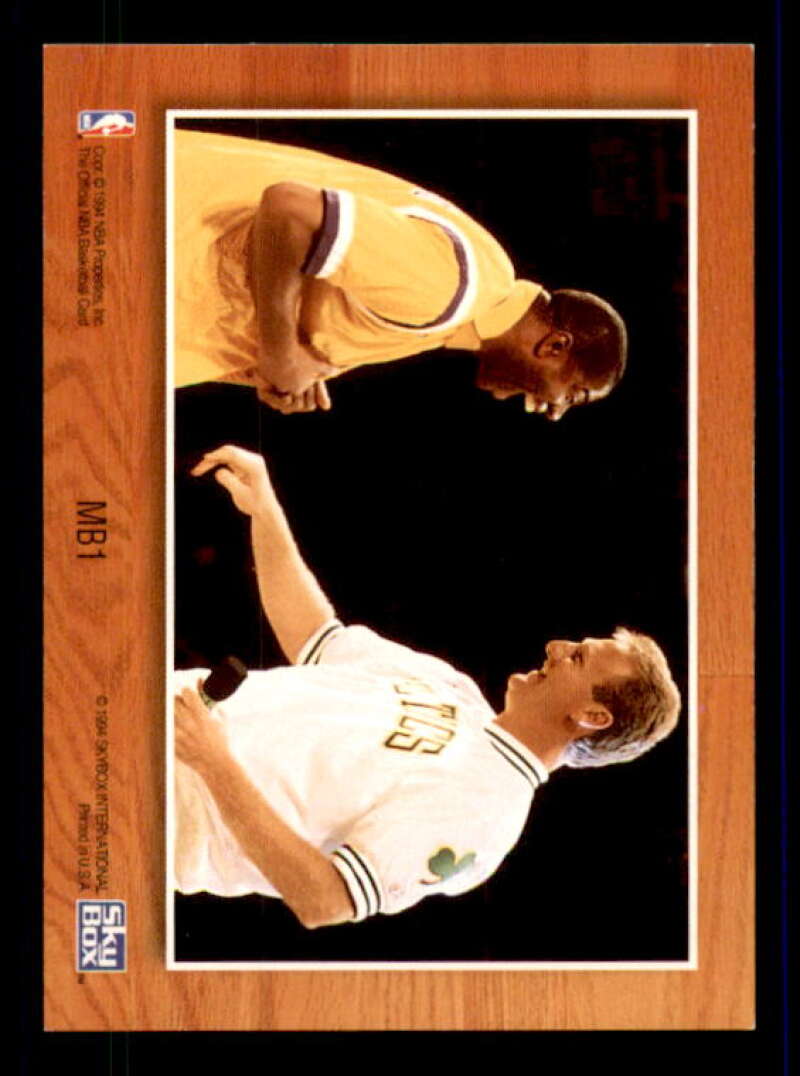 Magic Johnson/Larry Bird/Commemorative Card 1993-94 Hoops #MB1 Image 2