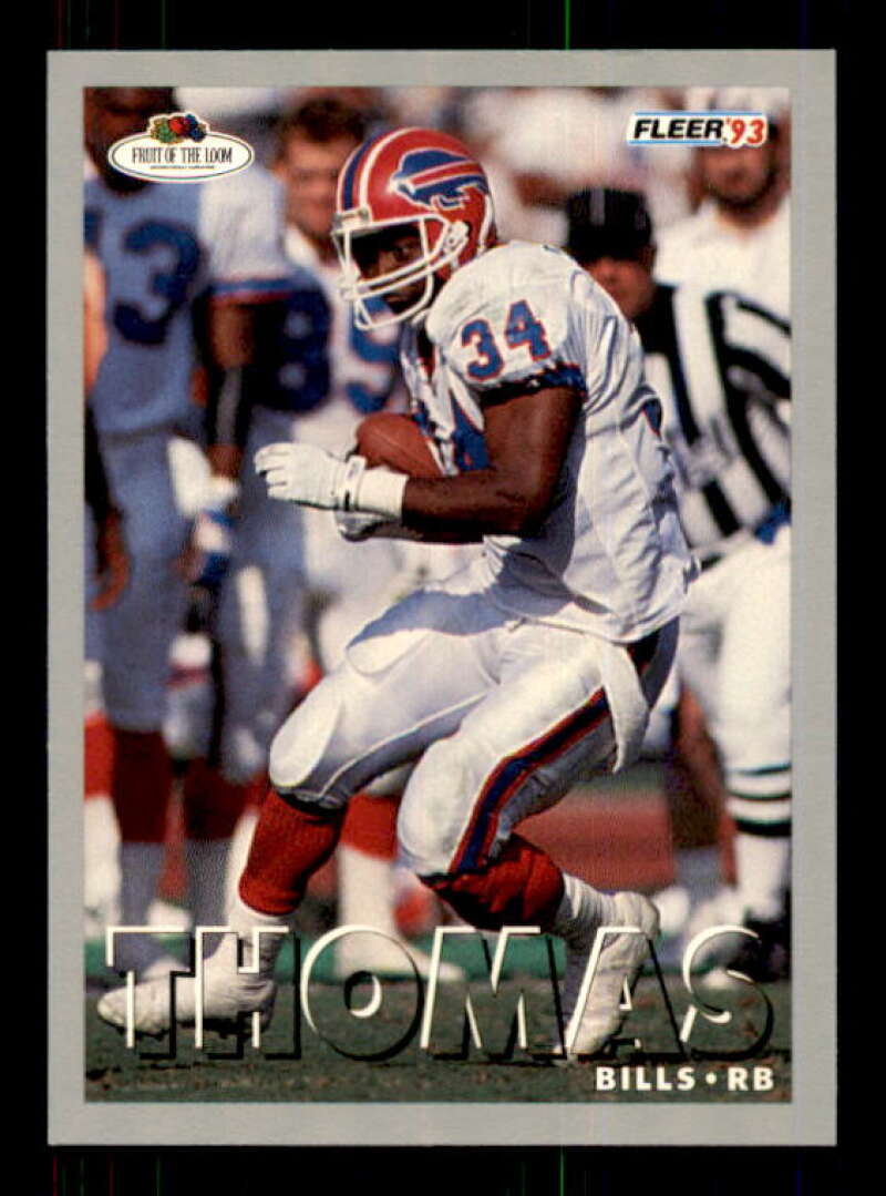 Thurman Thomas Card 1993 Fleer Fruit of the Loom #15 Image 1