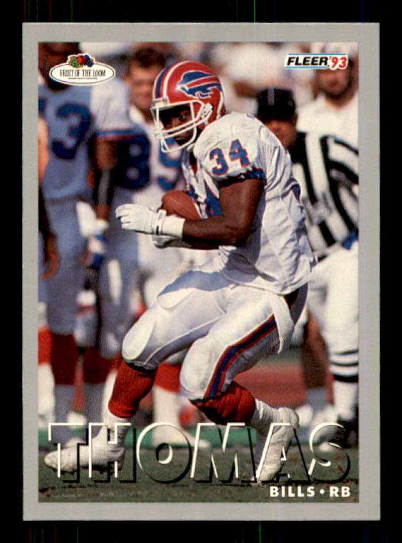 Thurman Thomas Card 1993 Fleer Fruit of the Loom #15 Image 1