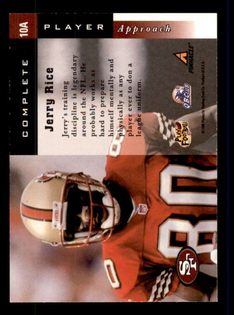 Jerry Rice Card 1998 Score Complete Players #10A Image 2