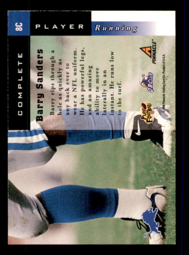 Barry Sanders Card 1998 Score Complete Players #8C Image 2