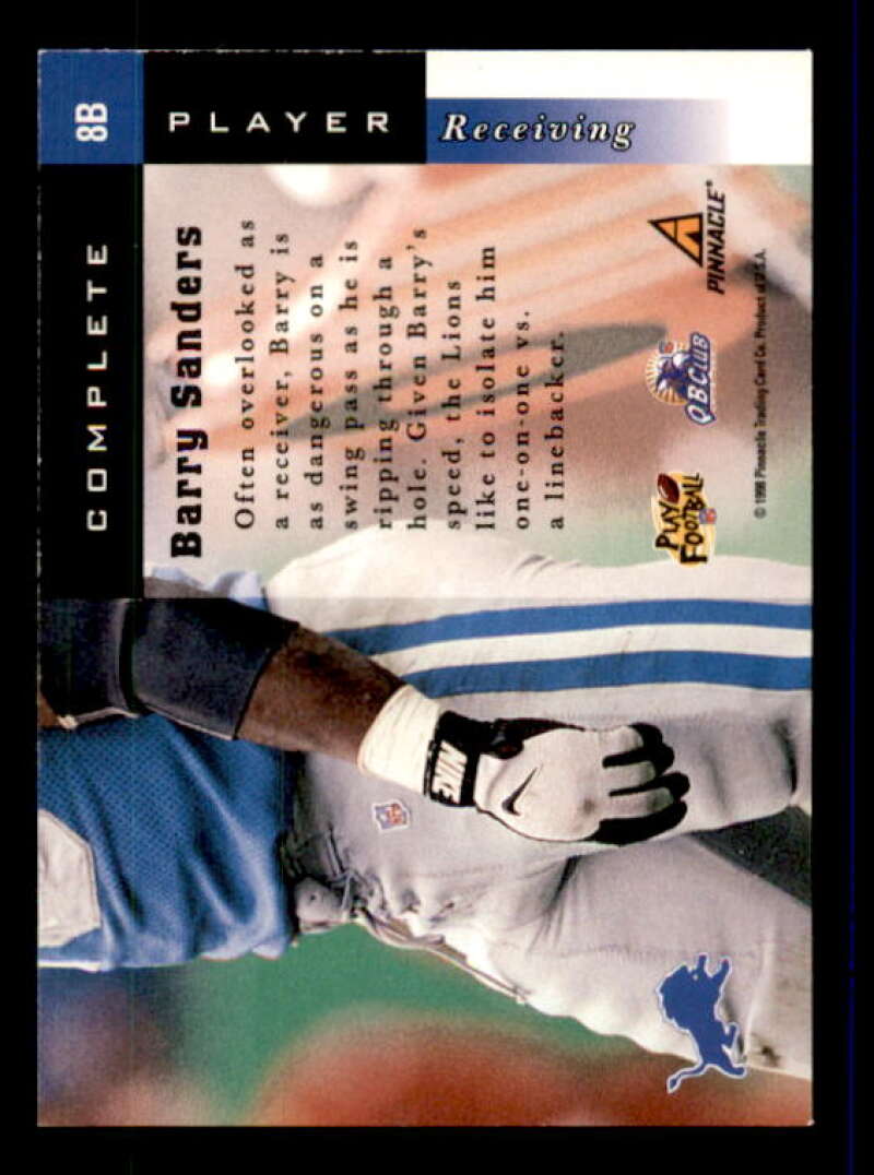 Barry Sanders Card 1998 Score Complete Players #8B Image 2