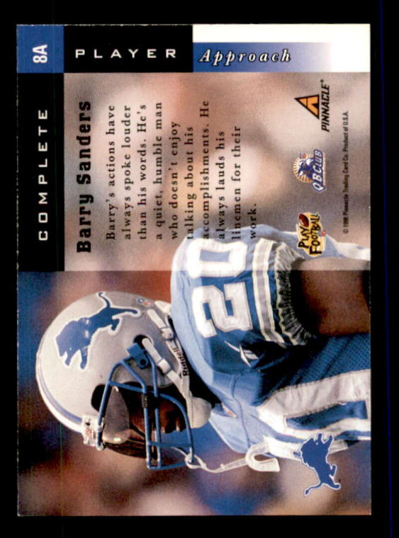Barry Sanders Card 1998 Score Complete Players #8A Image 2