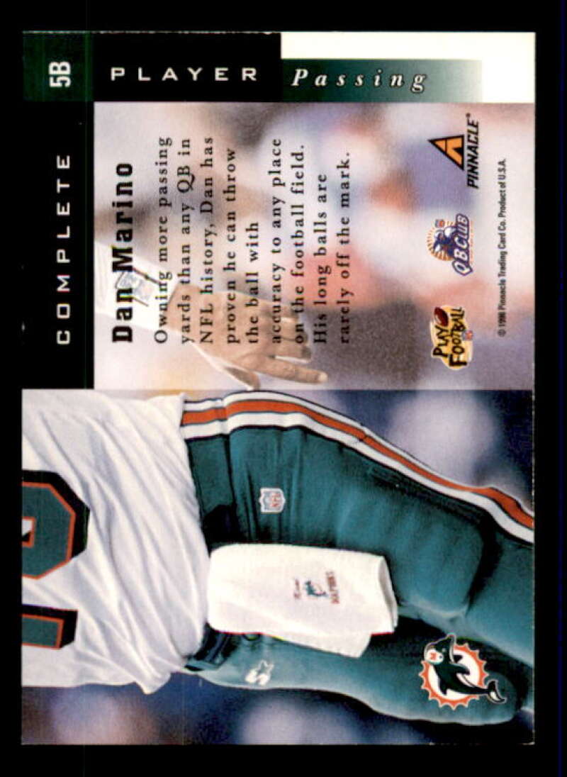 Dan Marino Card 1998 Score Complete Players #5B Image 2