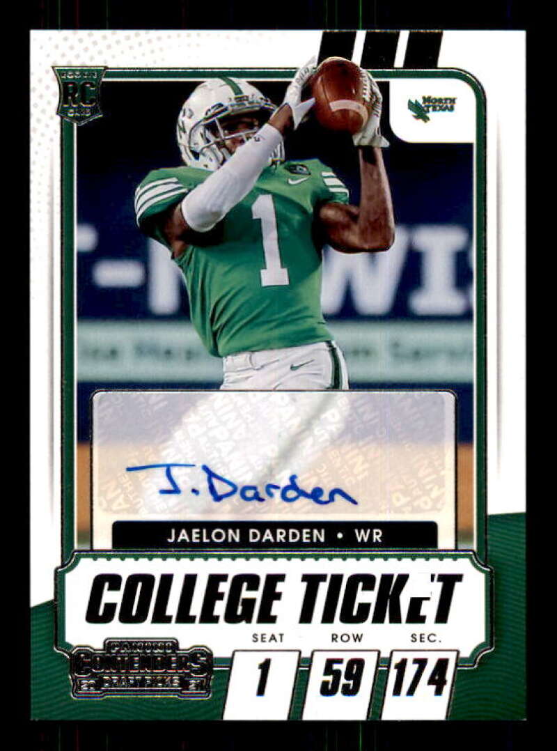 Jaelon Darden AU Rookie Card 2021 Panini Contenders Draft Picks #321 Image 1