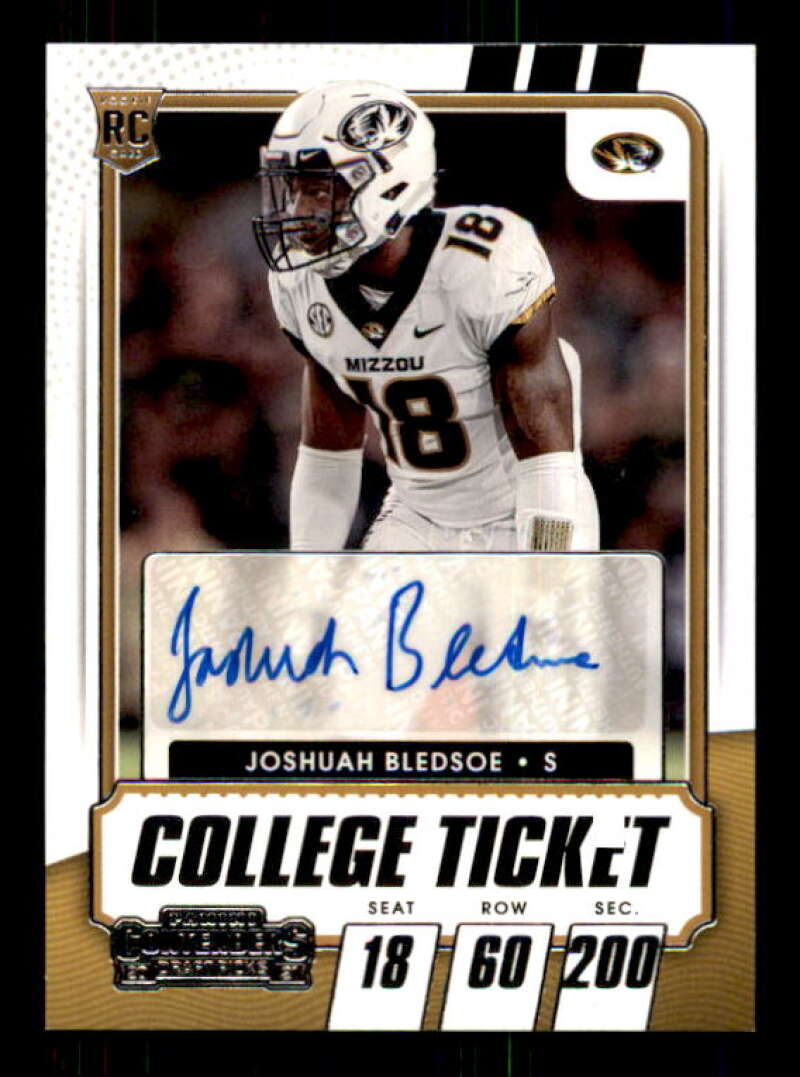 Joshuah Bledsoe AU Rookie Card 2021 Panini Contenders Draft Picks #255 Image 1