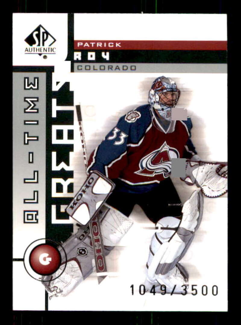 Patrick Roy ATG Card 2001-02 SP Authentic #93 Image 1